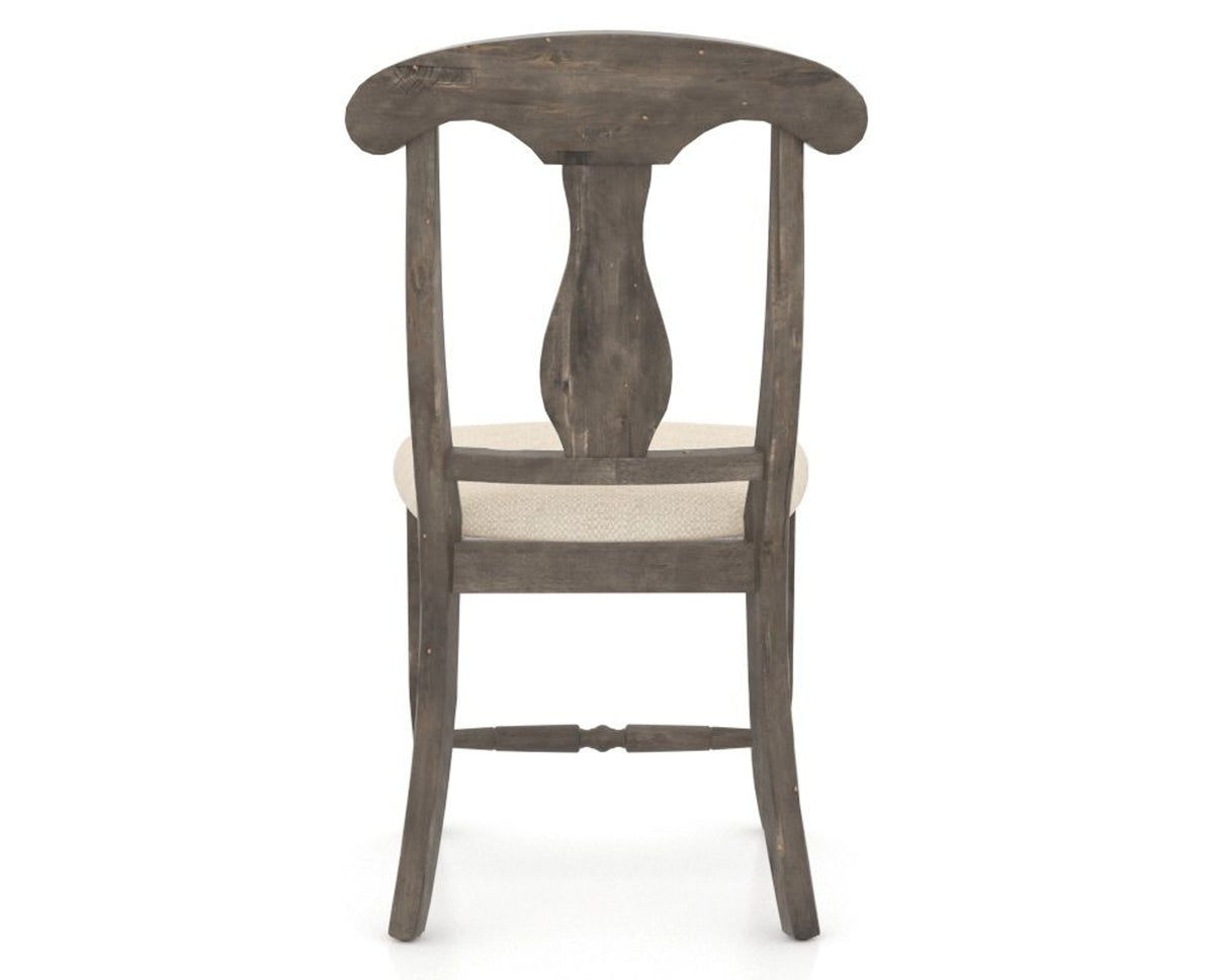 Canadel Champlain Dining Chair 0600 in 6K Sunbrella® and 08 Shadow, back view