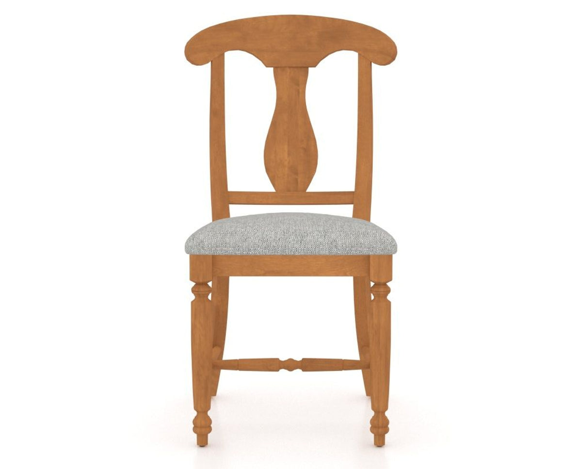 Canadel Dining Chair 0600 in 7C Fabric and 01 Honey Washed, front view