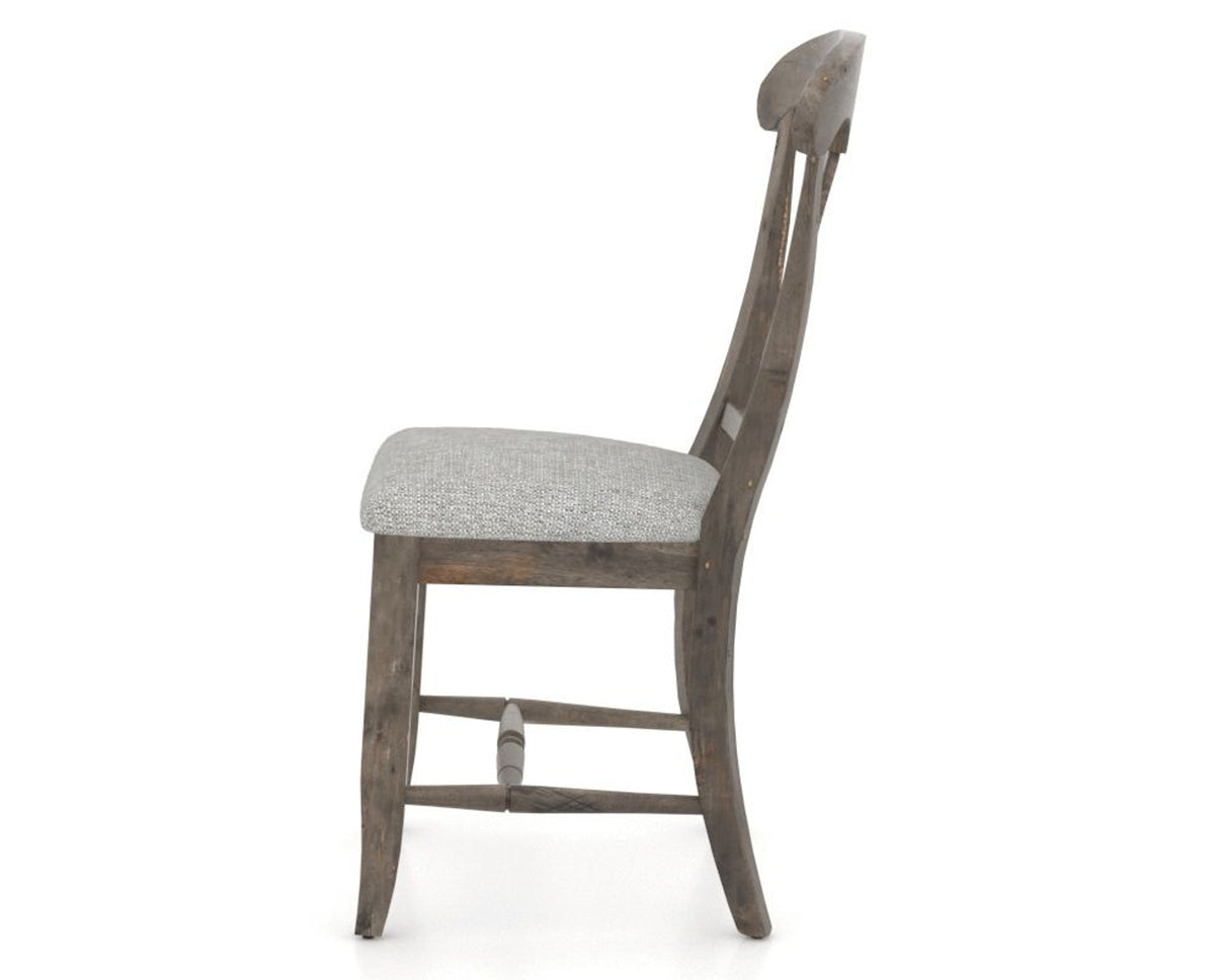 Canadel Champlain Dining Chair 0600 in 7C Fabric and 08 Shadow, side view