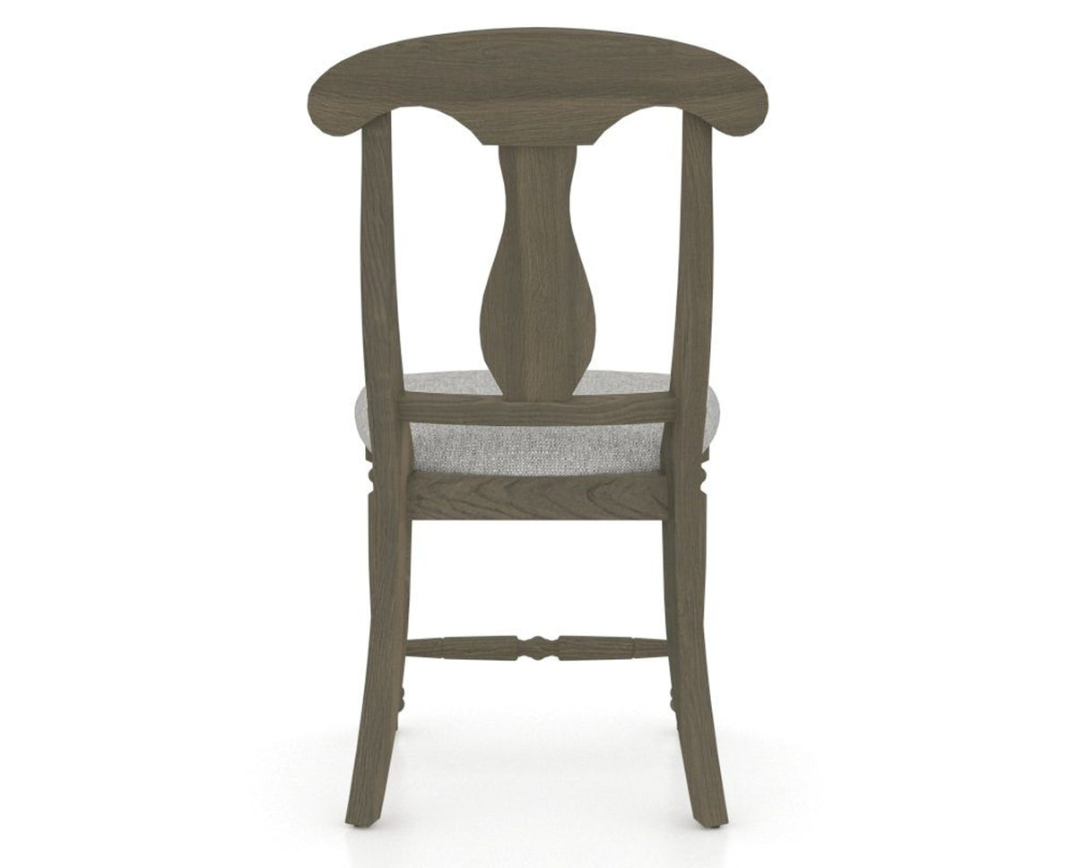 Canadel Dining Chair 0600 in 7C Fabric and 08 Shadow, back view