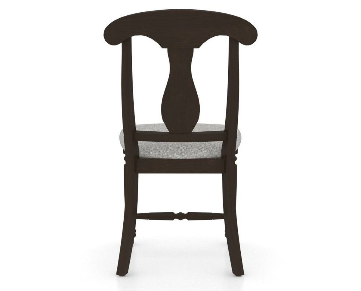 Canadel Dining Chair 0600 in 7C Fabric and 59 Davy's Grey, back view