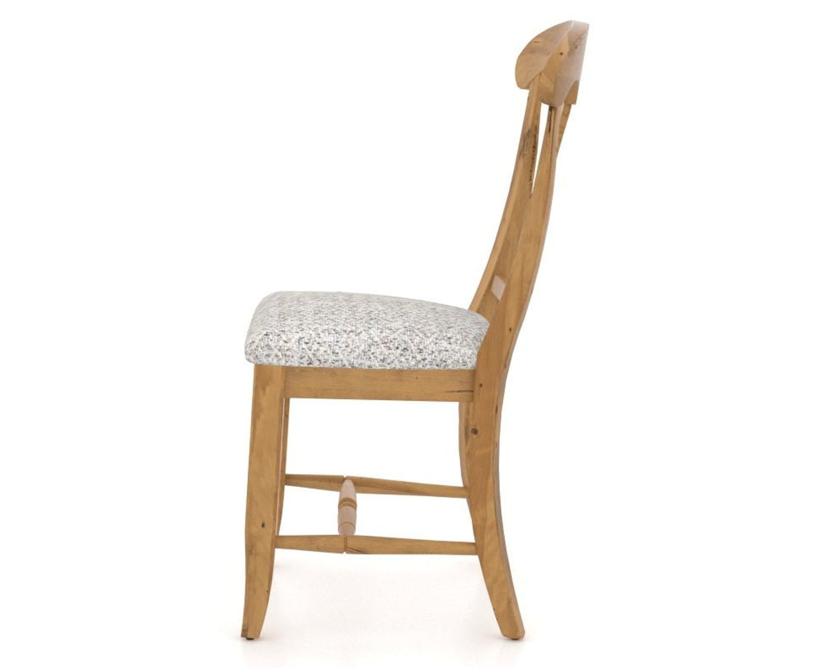 Canadel Champlain Dining Chair 0600 in FP Crypton® and 01 Honey Washed, side view