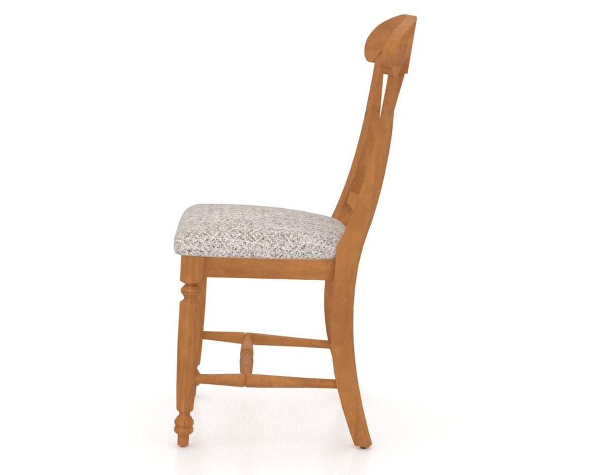 Canadel Dining Chair 0600 in FP Crypton® and 01 Honey Washed, side view