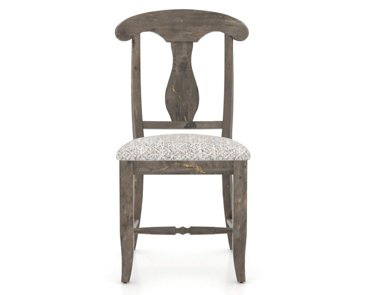 Canadel Champlain Dining Chair 0600 in FP Crypton® and 08 Shadow, front view