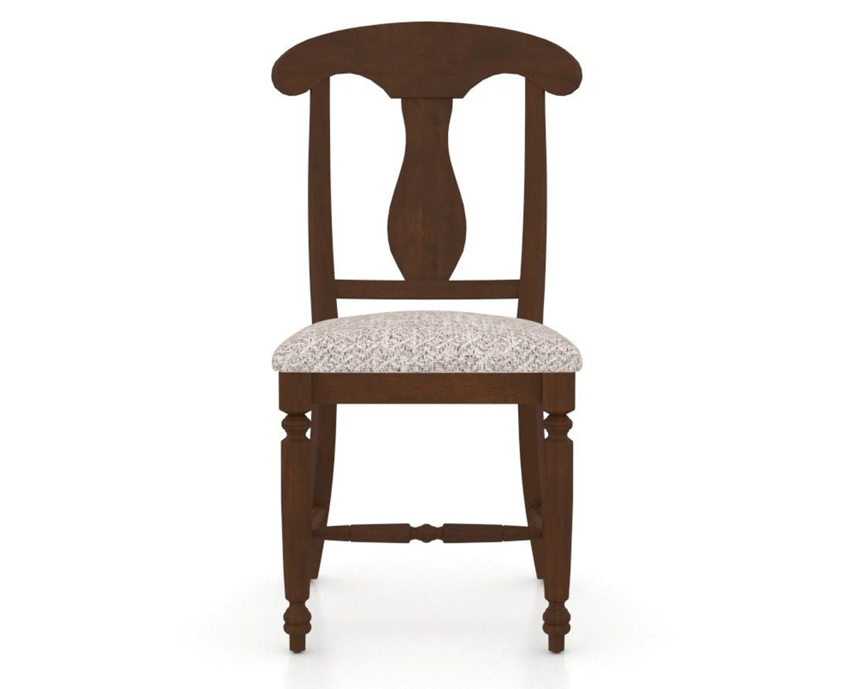 Canadel Dining Chair 0600 in FP Crypton® and 19 Cognac Washed, front view