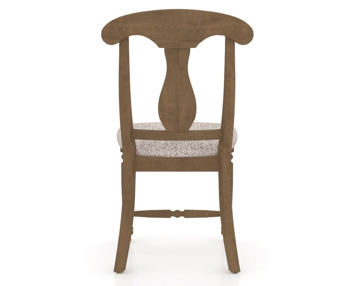 Canadel Dining Chair 0600 in FP Crypton® and 25 Pecan Washed, back view