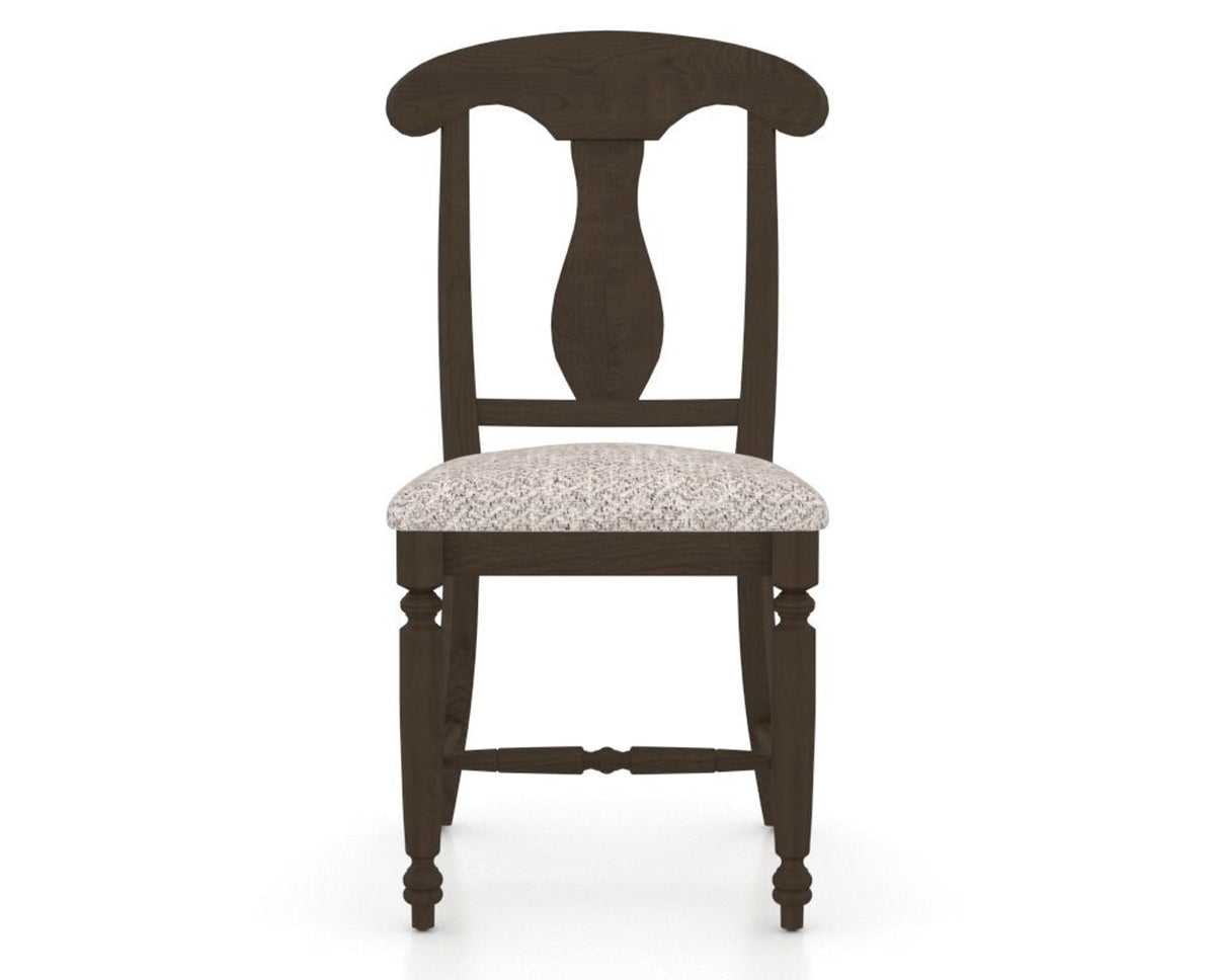 Canadel Dining Chair 0600 in FP Crypton® and 29 Hazelnut Washed, front view