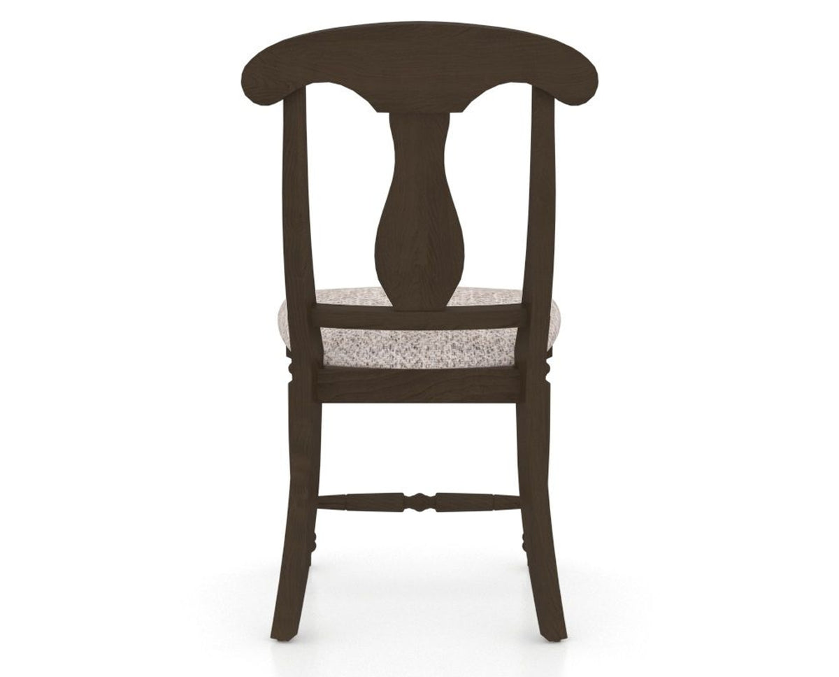 Canadel Dining Chair 0600 in FP Crypton® and 29 Hazelnut Washed, back view