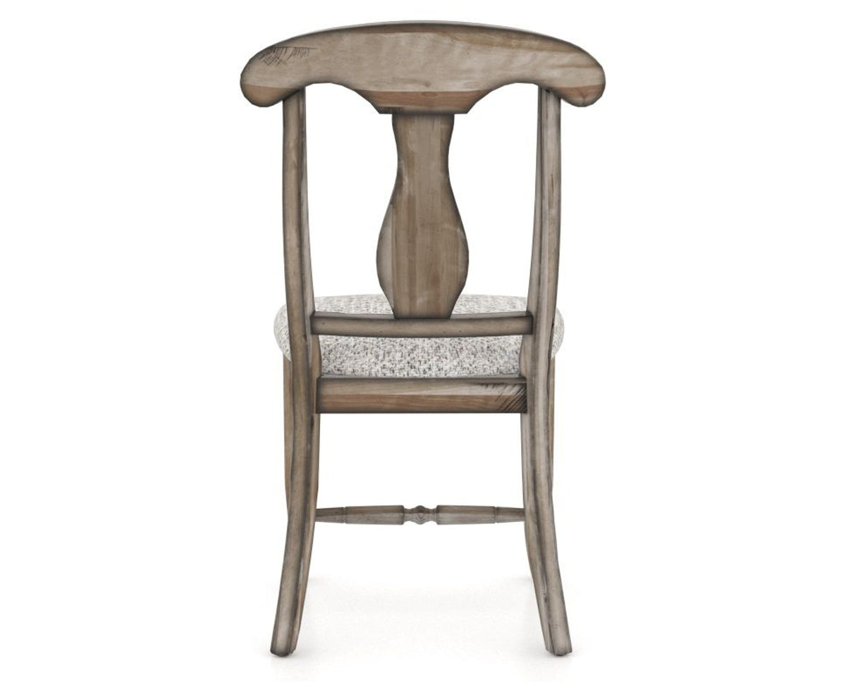 Canadel Champlain Dining Chair 0600 in FP Crypton® and 72 Heritage Nature, back view