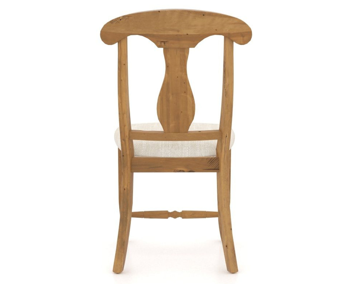 Canadel Champlain Dining Chair 0600 in FT InsideOut® and 01 Honey Washed, back view