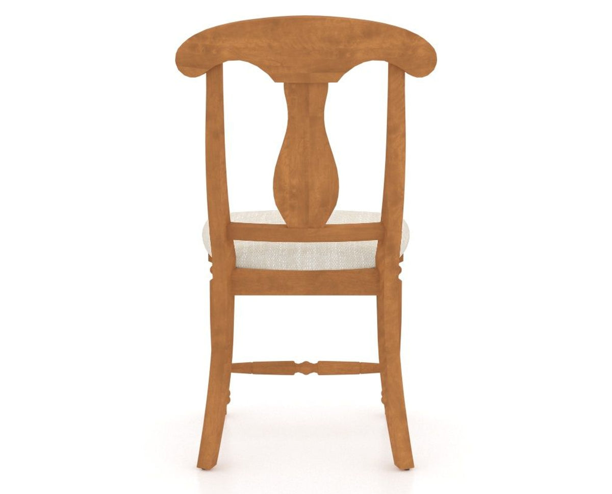 Canadel Dining Chair 0600 in FT InsideOut® and 01 Honey Washed, back view