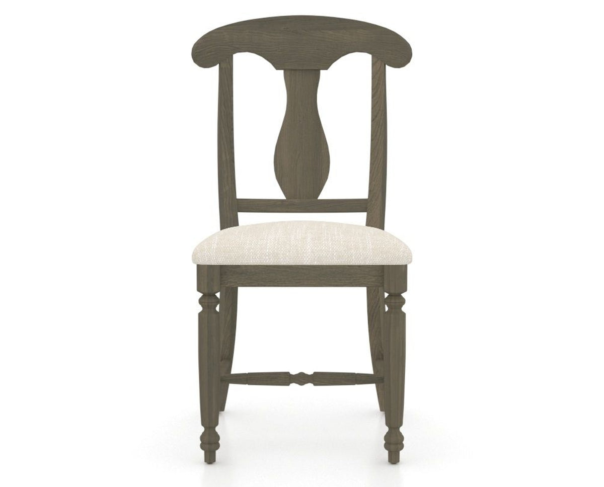 Canadel Dining Chair 0600 in FT InsideOut® and 08 Shadow, front view