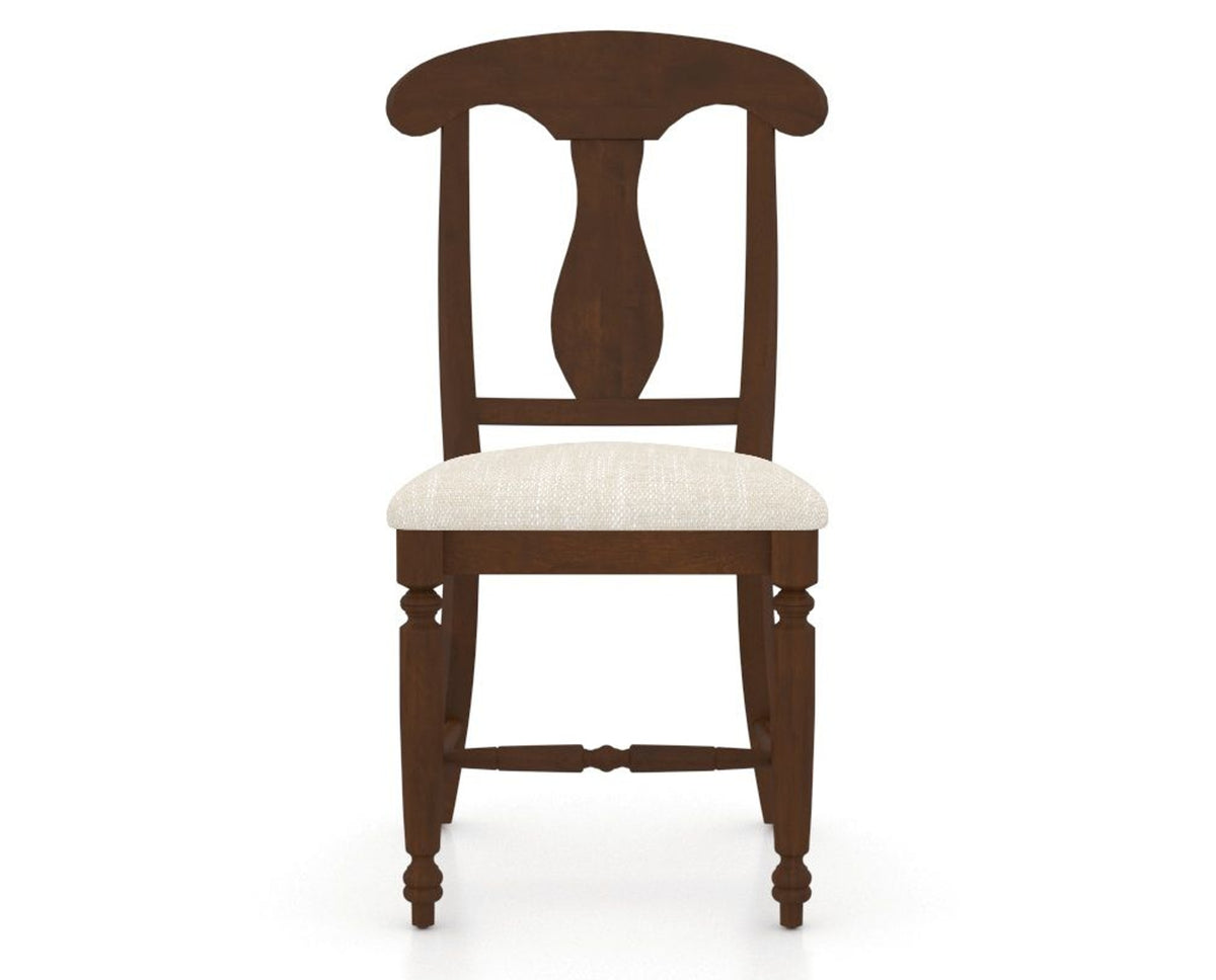 Canadel Dining Chair 0600 in FT InsideOut® and 19 Cognac Washed, front view