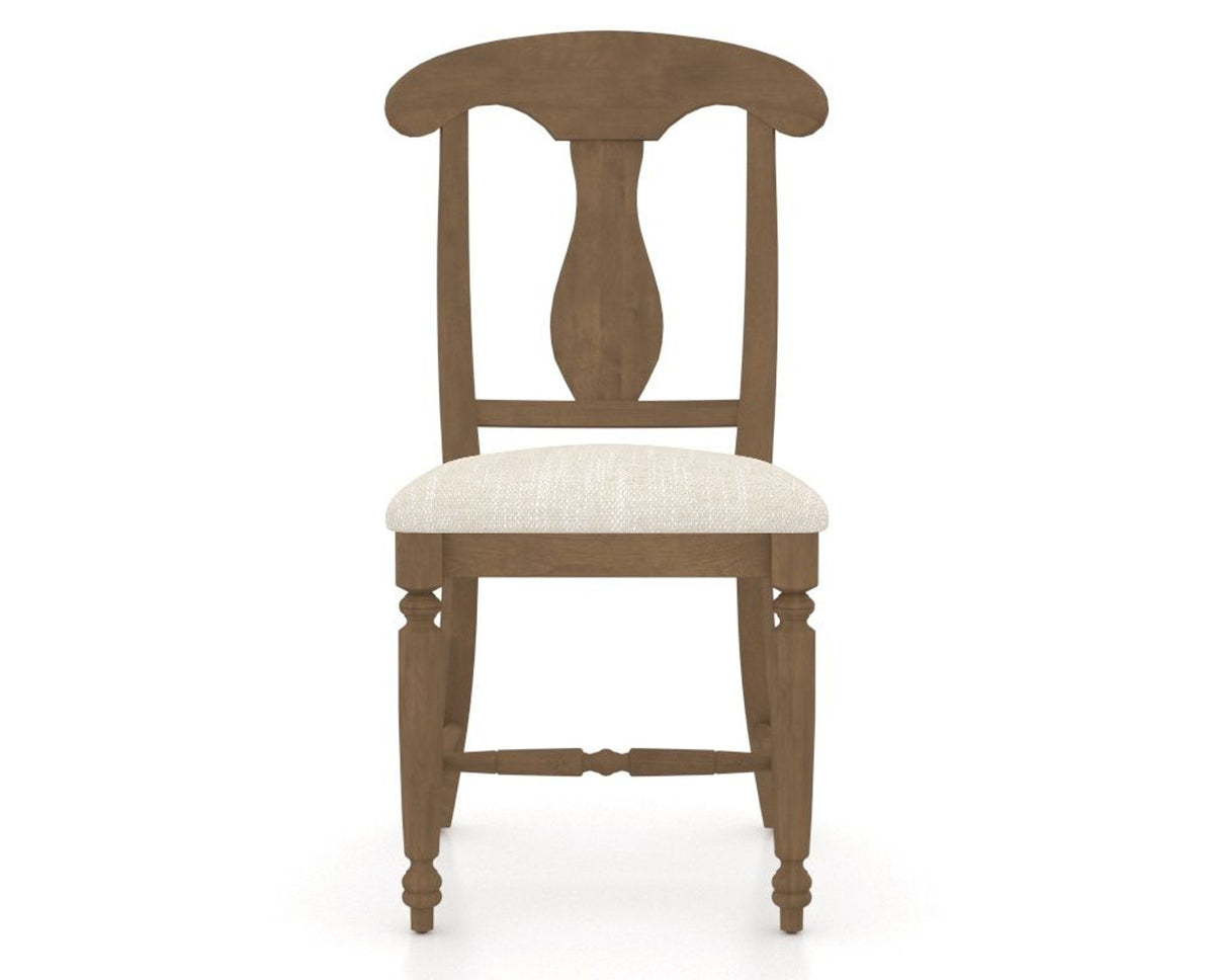 Canadel Dining Chair 0600 in FT InsideOut® and 25 Pecan Washed, front view