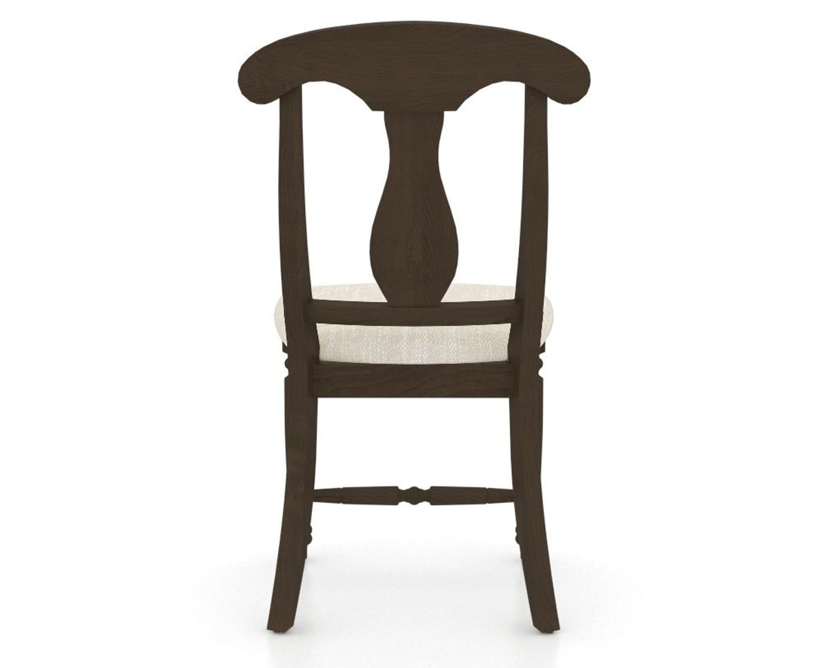 Canadel Dining Chair 0600 in FT InsideOut® and 29 Hazelnut Washed, back view