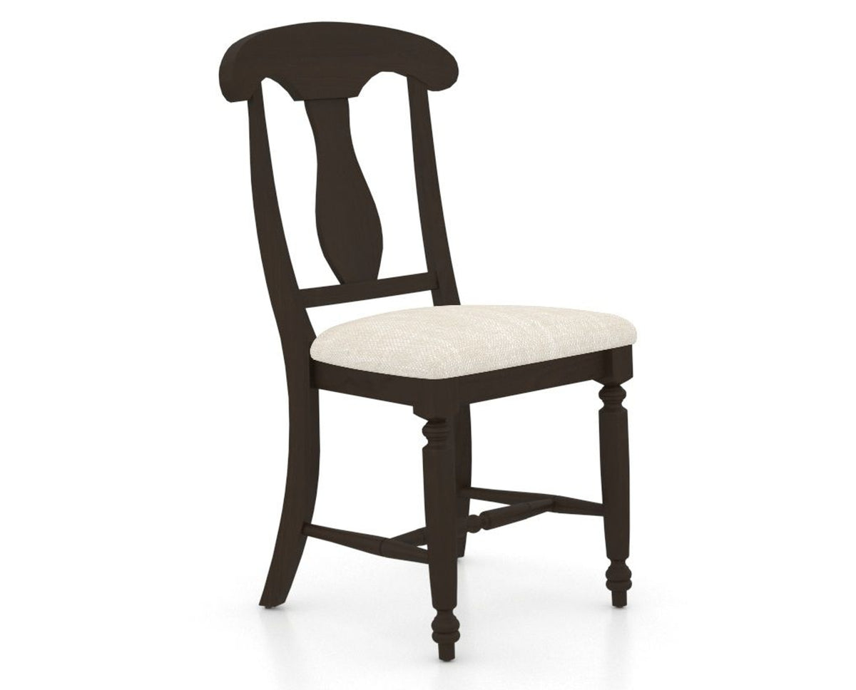 Canadel Dining Chair 0600 in FT InsideOut® and 59 Davy's Grey, three-quarter view