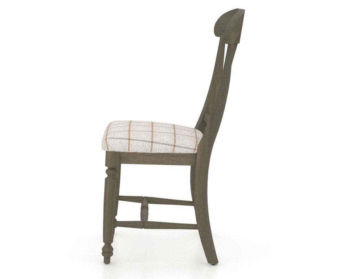 Canadel Dining Chair 0600 in OZ Fabric and 08 Shadow, side view