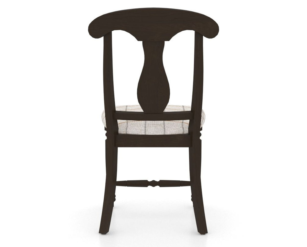 Canadel Dining Chair 0600 in OZ Fabric and 59 Davy's Grey, back view