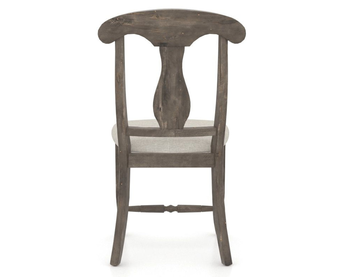 Canadel Champlain Dining Chair 0600 in TB Fabric and 08 Shadow, back view