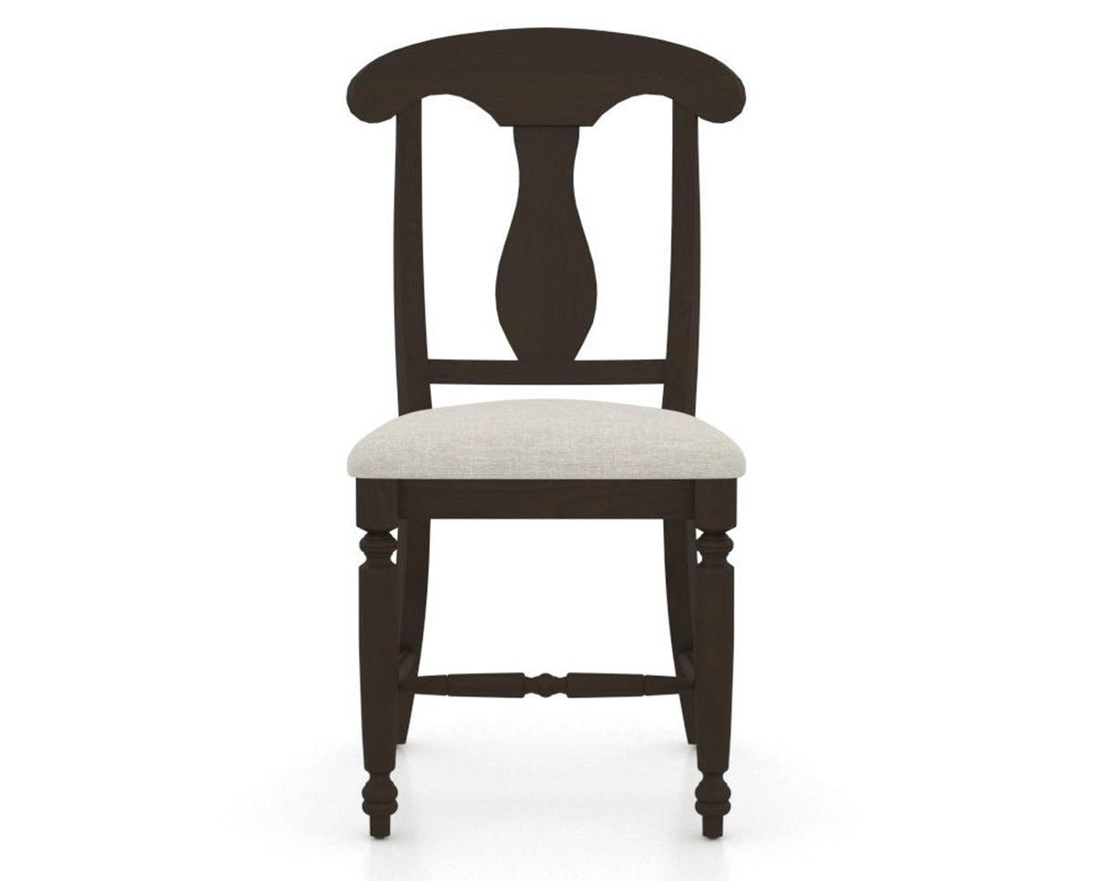 Canadel Dining Chair 0600 in TB Fabric and 59 Davy's Grey, front view