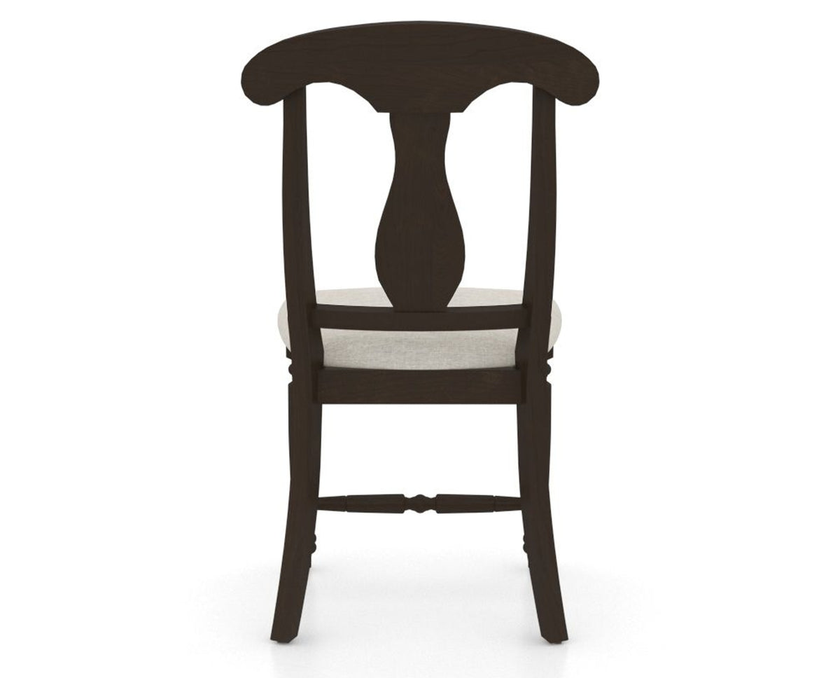 Canadel Dining Chair 0600 in TB Fabric and 59 Davy's Grey, back view
