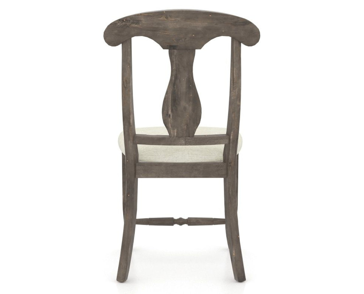 Canadel Champlain Dining Chair 0600 in TW Fabric and 08 Shadow, back view