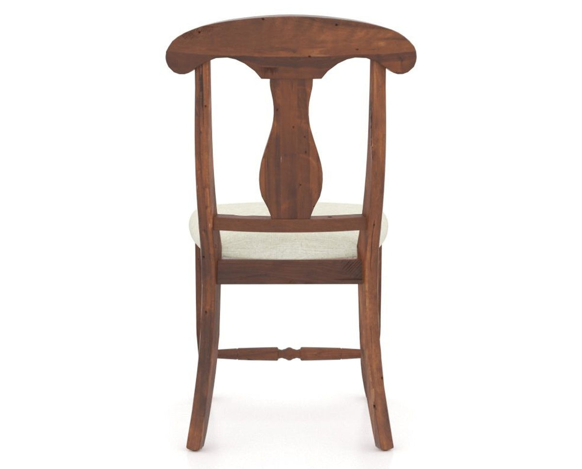 Canadel Champlain Dining Chair 0600 in TW Fabric and 33 Spice Washed, back view