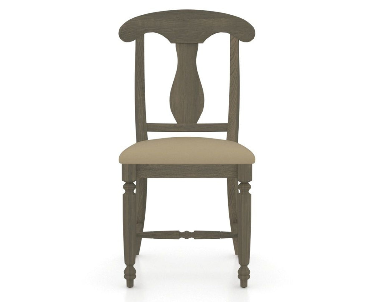 Canadel Dining Chair 0600 in XY Faux Leather and 08 Shadow, front view