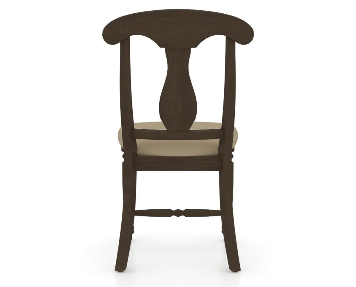 Canadel Dining Chair 0600 in XY Faux Leather and 29 Hazelnut Washed, back view