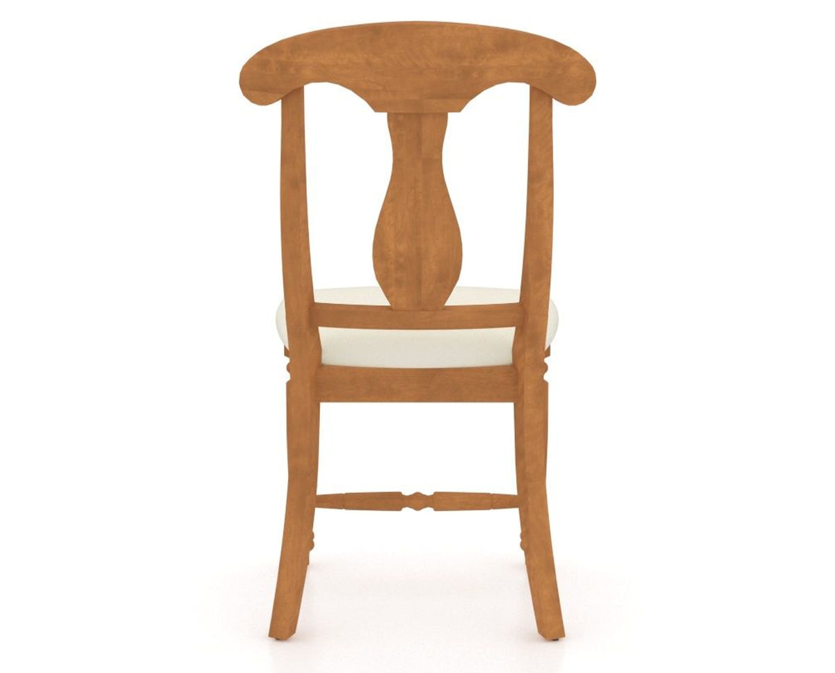 Canadel Dining Chair 0600 in YJ Faux Leather and 01 Honey Washed, back view