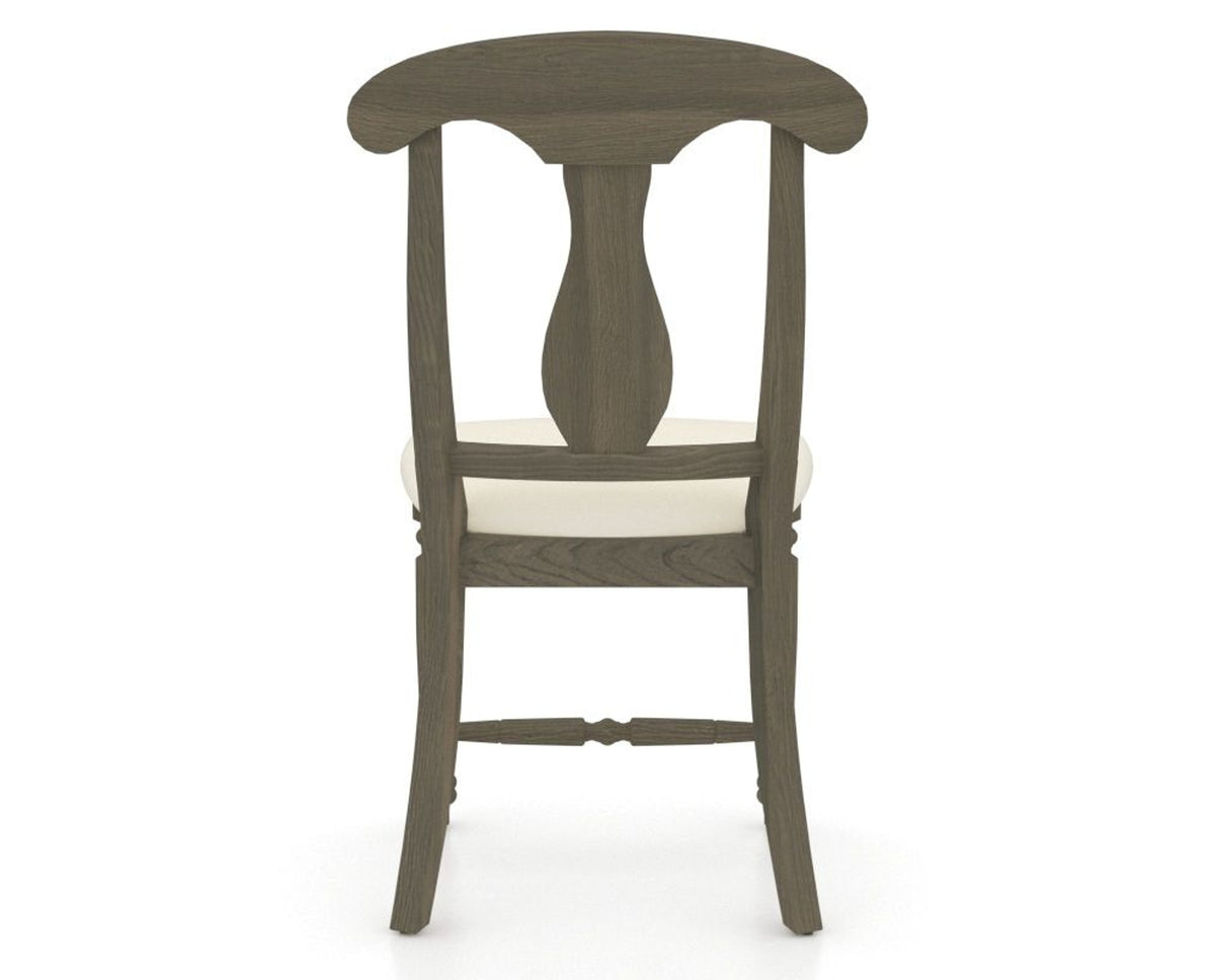 Canadel Dining Chair 0600 in YJ Faux Leather and 08 Shadow, back view