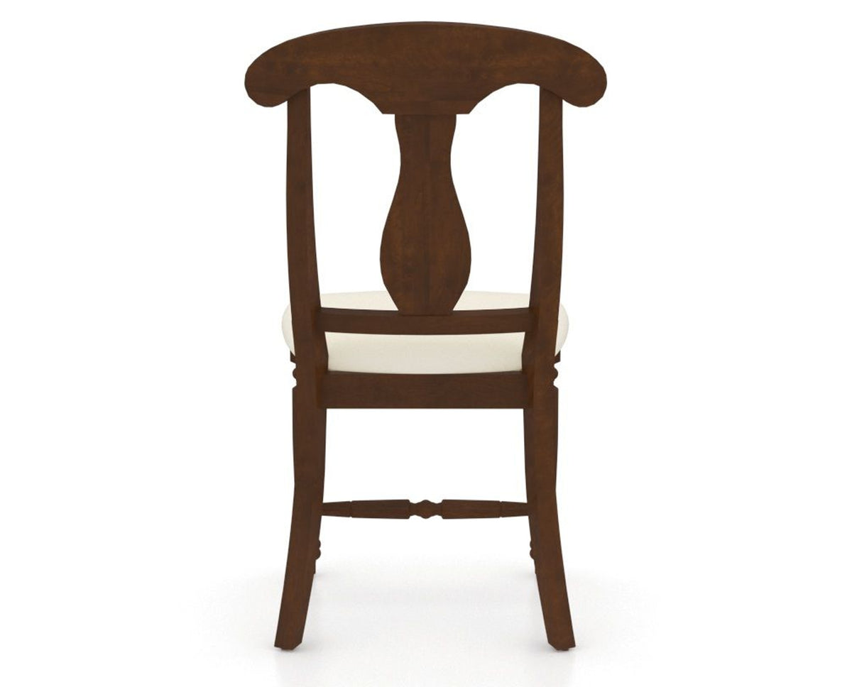 Canadel Dining Chair 0600 in YJ Faux Leather and 19 Cognac Washed, back view