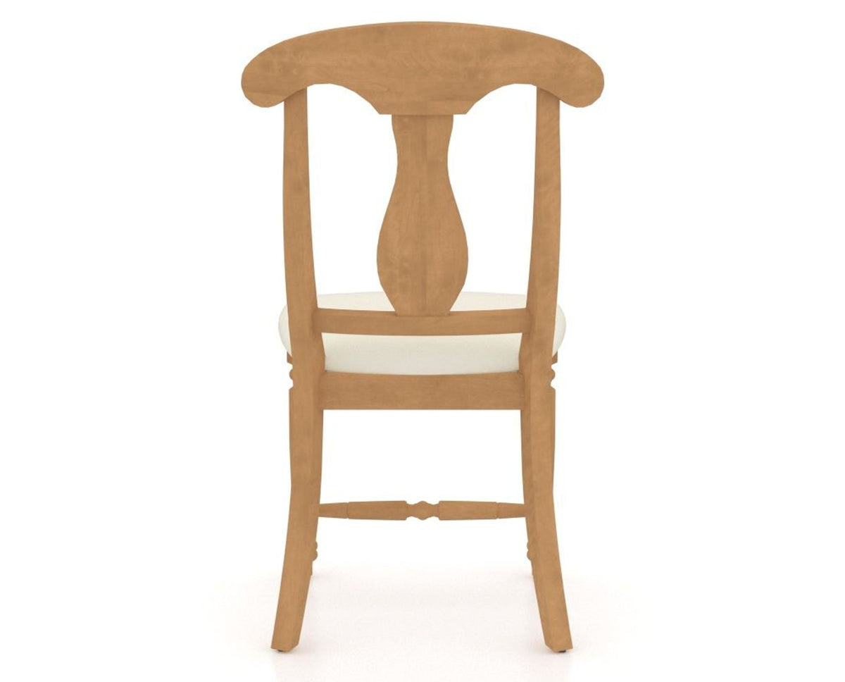 Canadel Dining Chair 0600 in YJ Faux Leather and 20 Caramel Washed, back view