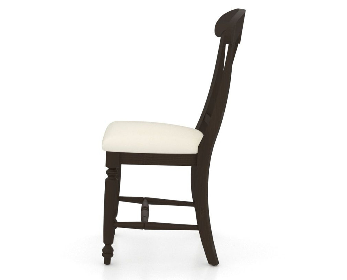 Canadel Dining Chair 0600 in YJ Faux Leather and 59 Davy's Grey, side view