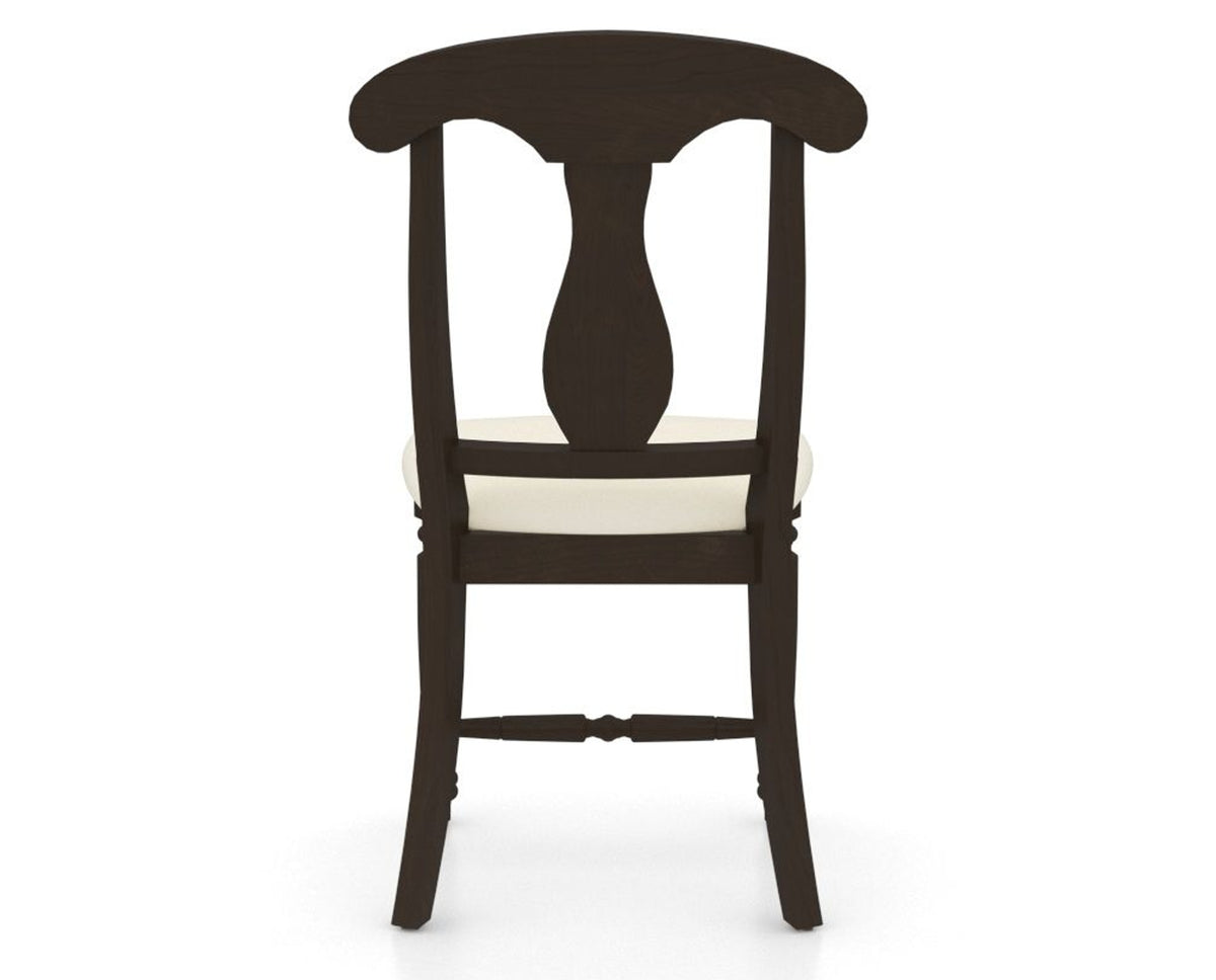 Canadel Dining Chair 0600 in YJ Faux Leather and 59 Davy's Grey, back view