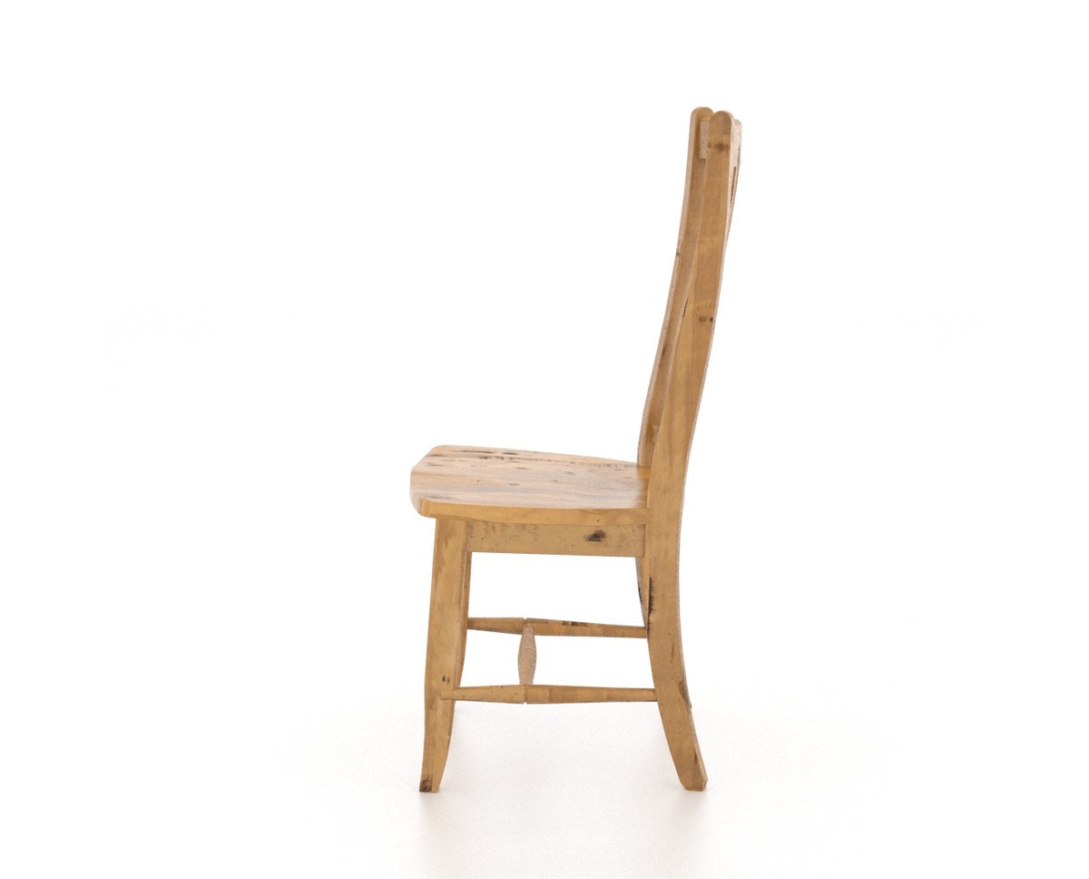 Canadel Champlain Lloyd Dining Chair in Honey Washed, side view