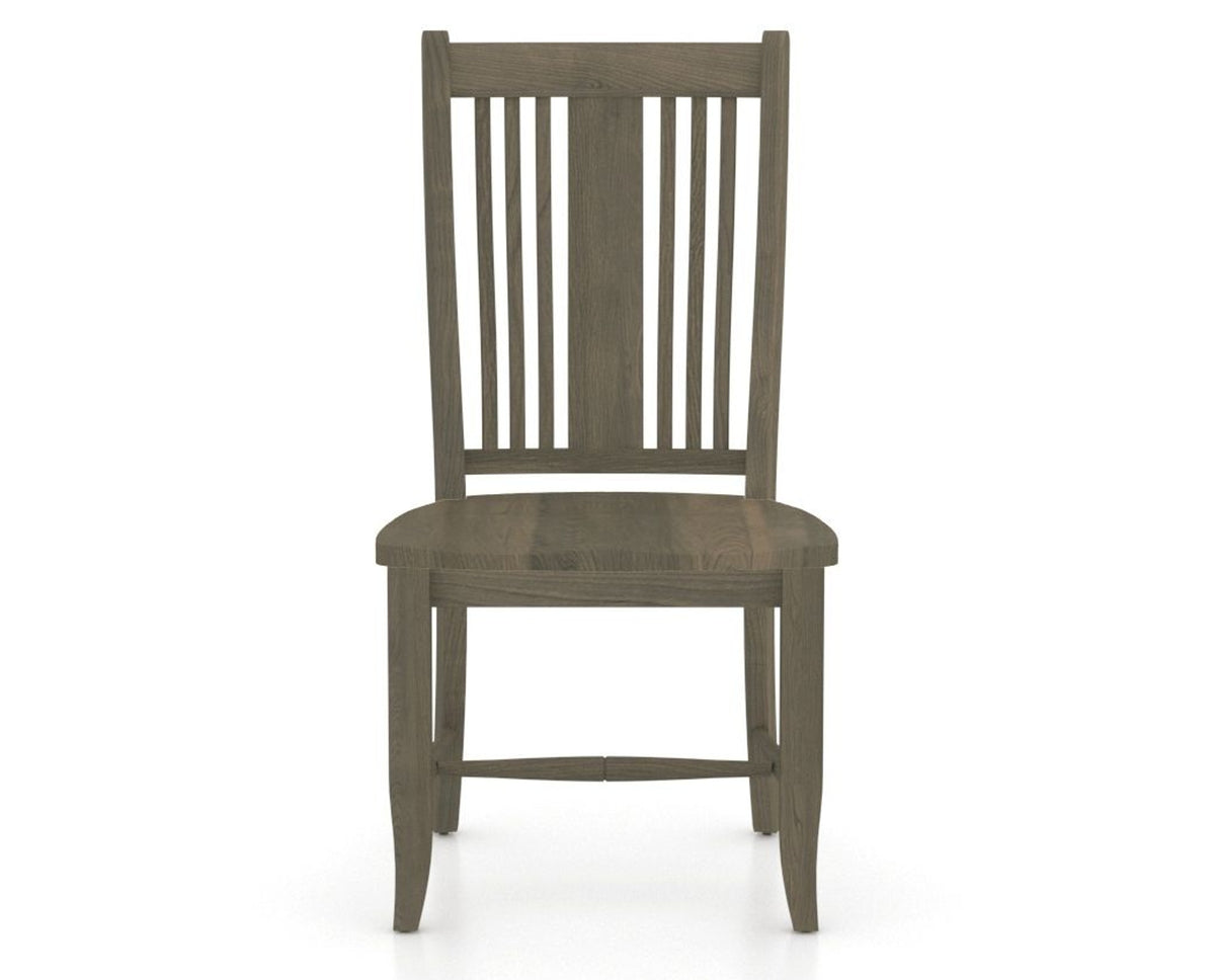 Canadel Dining Chair 2250 in Wood Seat and 08 Shadow, front view
