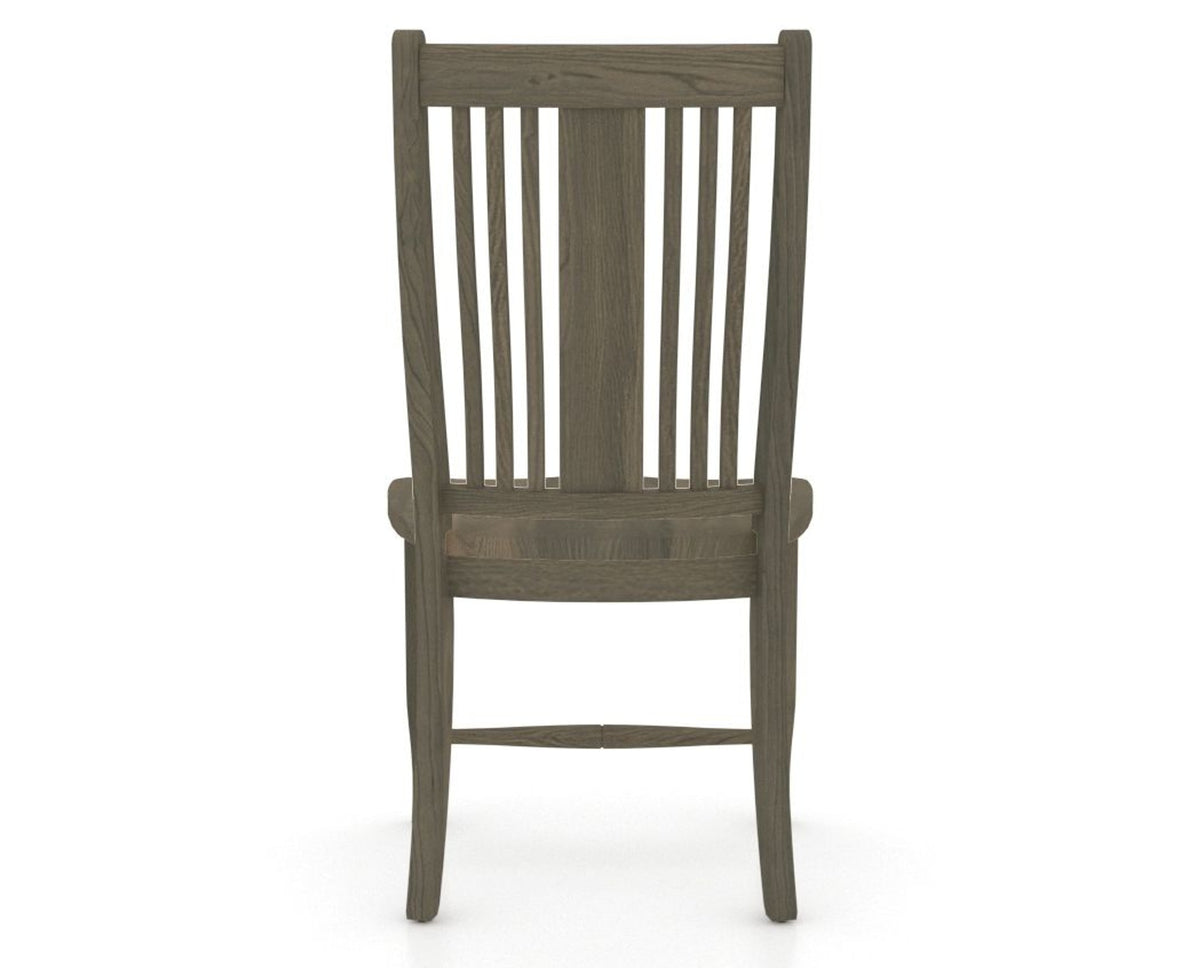 Canadel Dining Chair 2250 in Wood Seat and 08 Shadow, back view