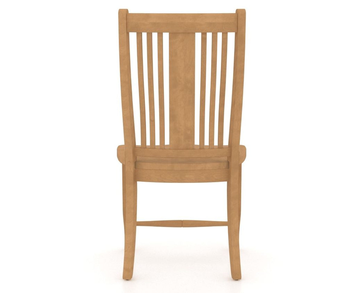 Canadel Dining Chair 2250 in Wood Seat and 20 Caramel Washed, back view