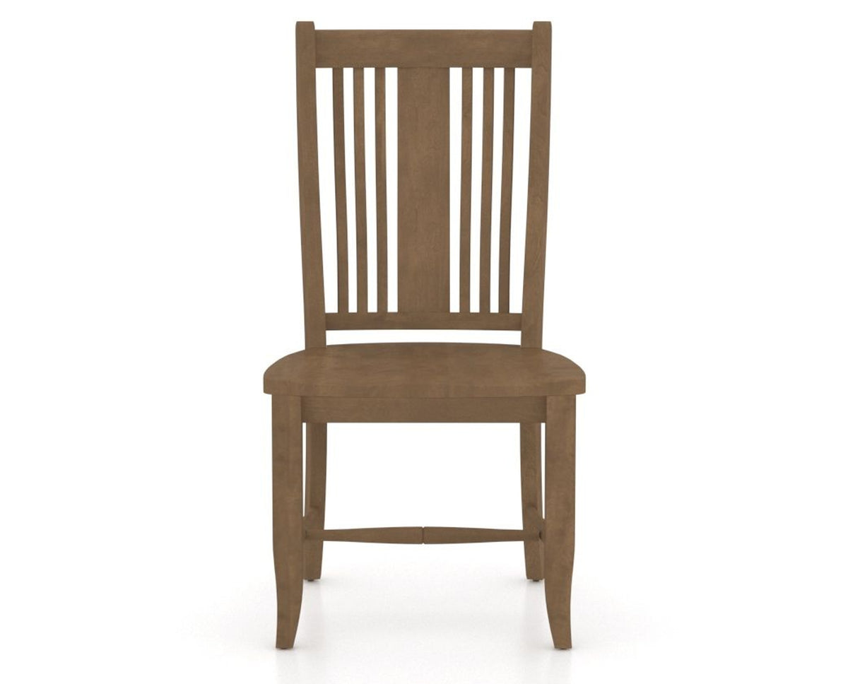 Canadel Dining Chair 2250 in Wood Seat and 25 Pecan Washed, front view