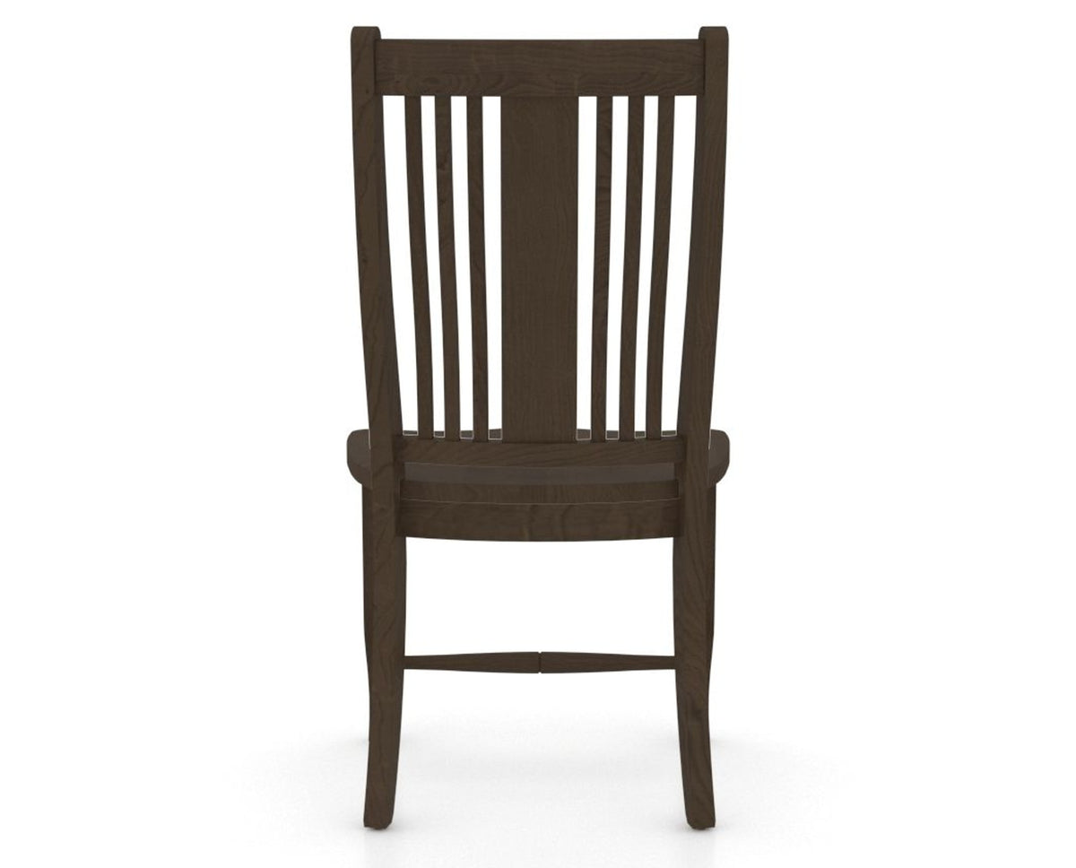 Canadel Dining Chair 2250 in Wood Seat and 29 Hazelnut Washed, back view