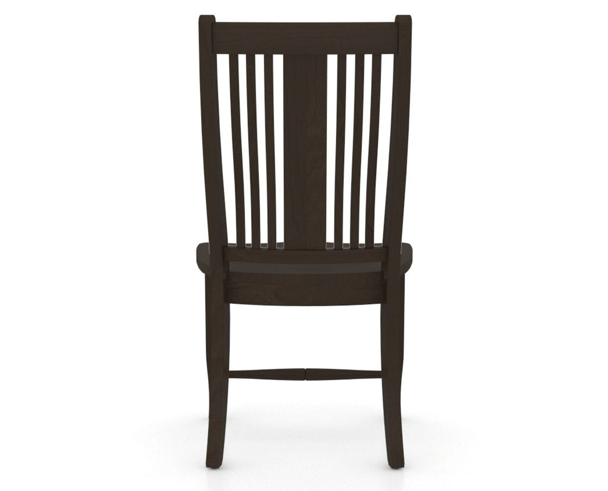 Canadel Dining Chair 2250 in Wood Seat and 59 Davy's Grey, back view