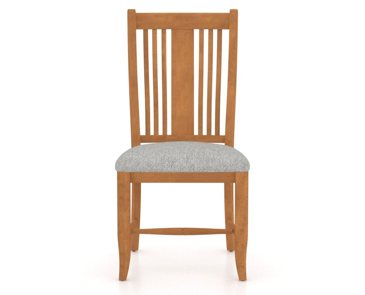 Canadel Dining Chair 2250 in 7C Fabric and 01 Honey Washed, front view