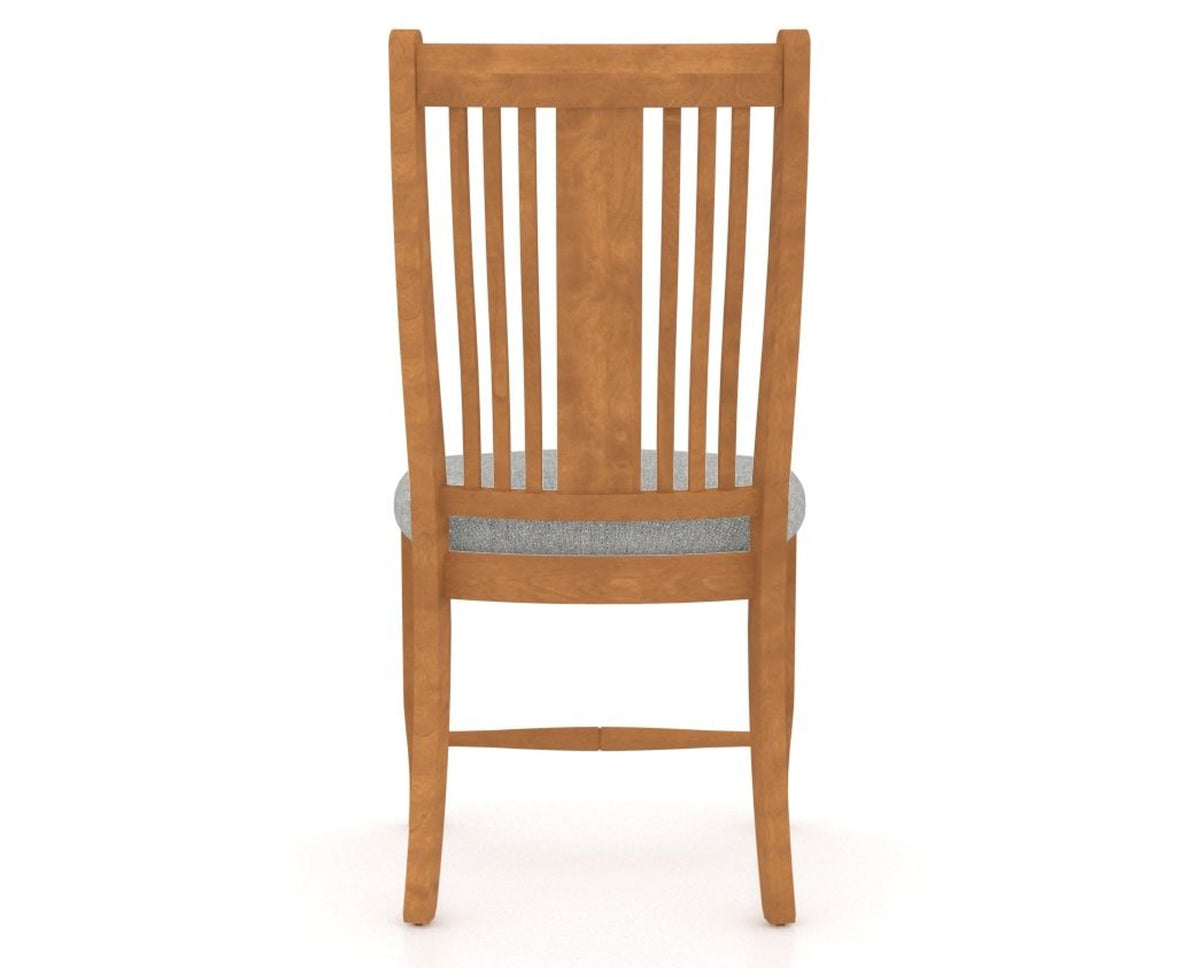 Canadel Dining Chair 2250 in 7C Fabric and 01 Honey Washed, back view
