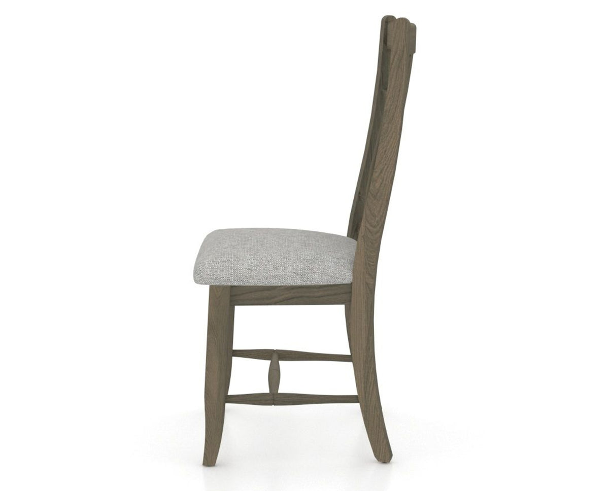 Canadel Dining Chair 2250 in 7C Fabric and 08 Shadow, side view