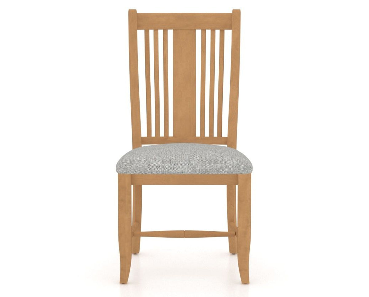 Canadel Dining Chair 2250 in 7C Fabric and 20 Caramel Washed, front view