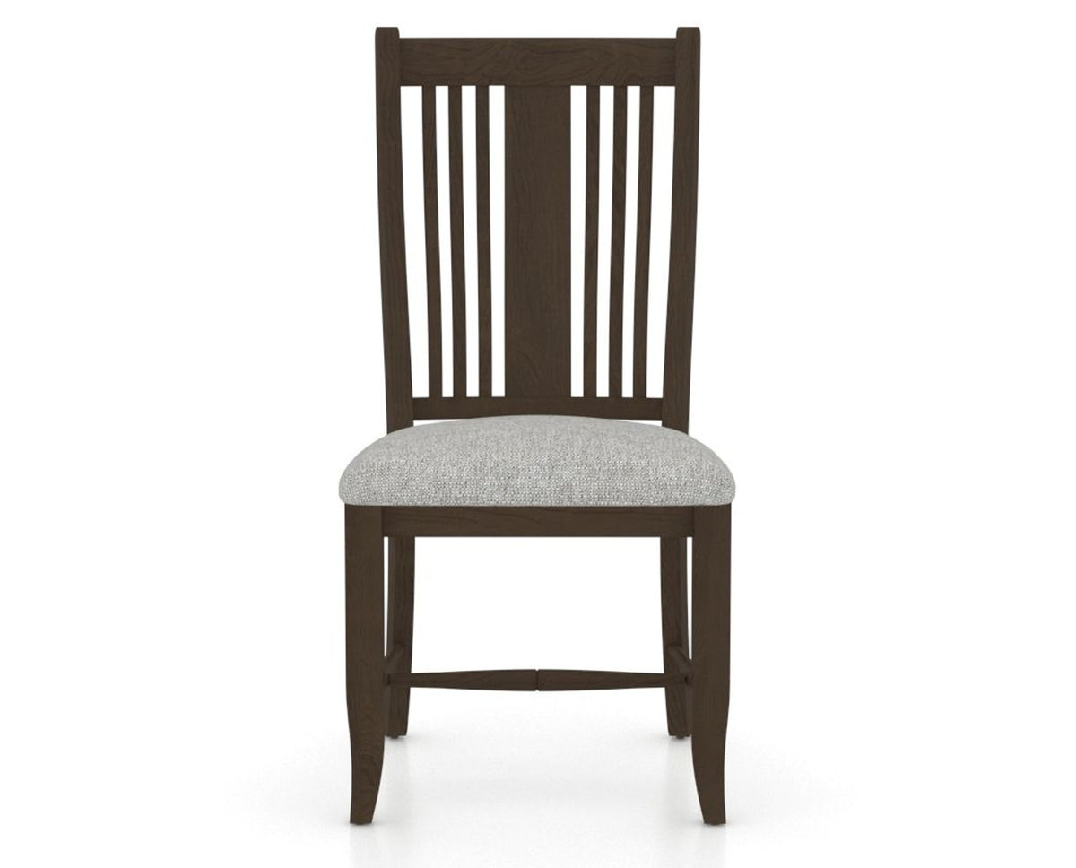 Canadel Dining Chair 2250 in 7C Fabric and 29 Hazelnut Washed, front view