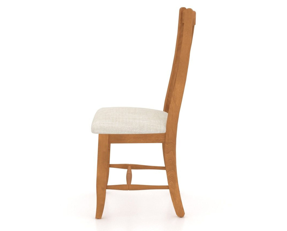 Canadel Dining Chair 2250 in FT InsideOut® and 01 Honey Washed, side view