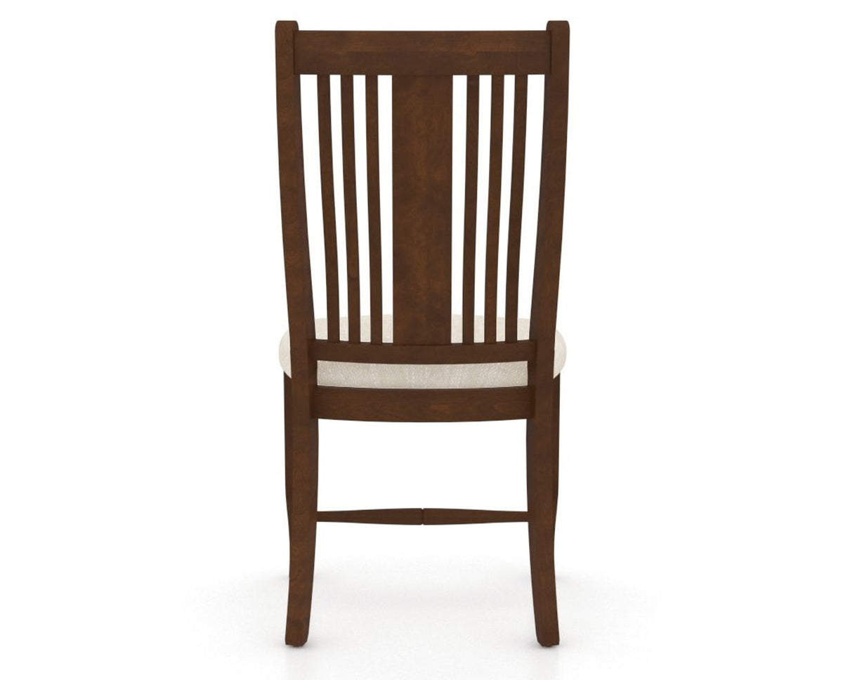 Canadel Dining Chair 2250 in FT InsideOut® and 19 Cognac Washed, back view