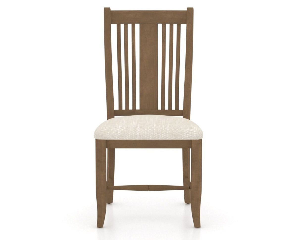Canadel Dining Chair 2250 in FT InsideOut® and 25 Pecan Washed, front view